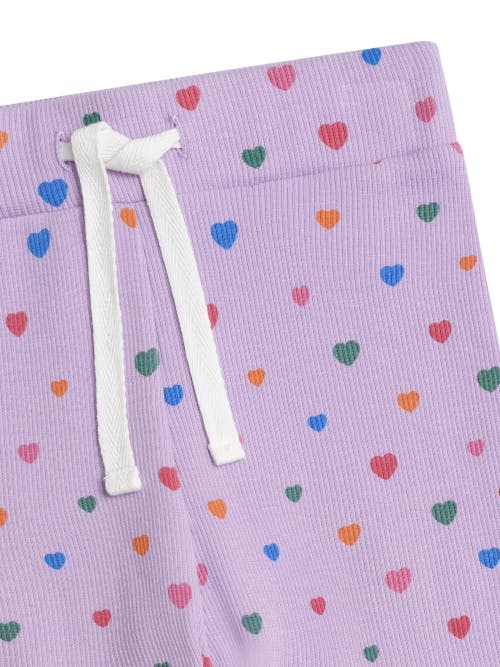 Huxbaby I Heart Cake Rib Leggings In Purple