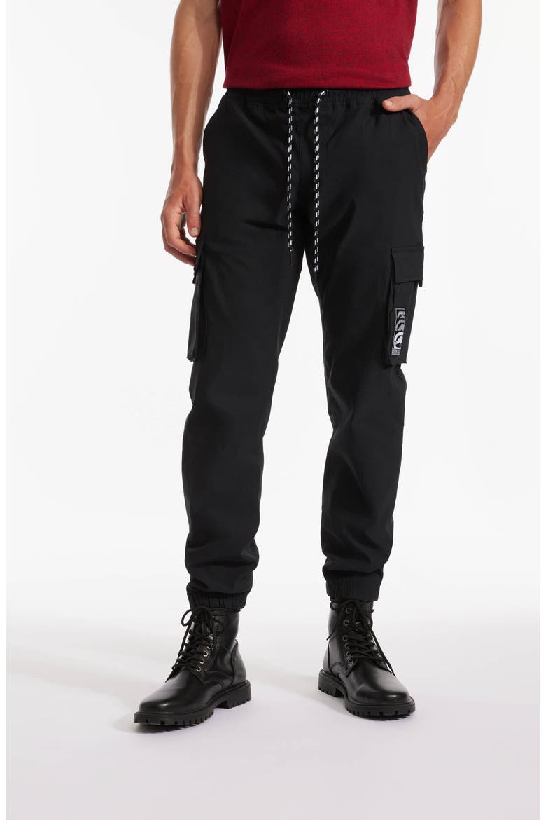Draw Toggle Cargo Jogger, Main, color, Black