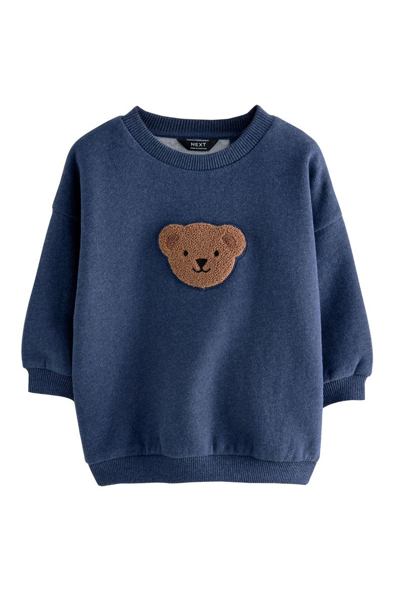 Kids' Bear Appliqué Sweatshirt, Main, color, BLUE