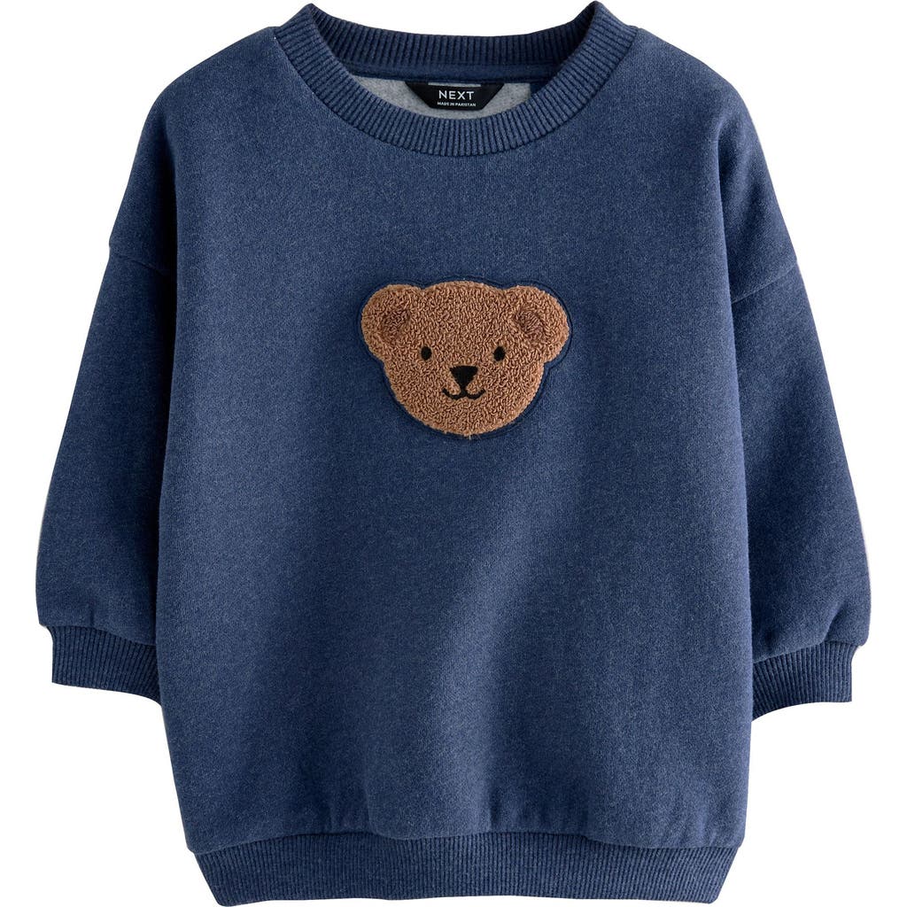 Next Kids' Bear Appliqué Sweatshirt In Blue