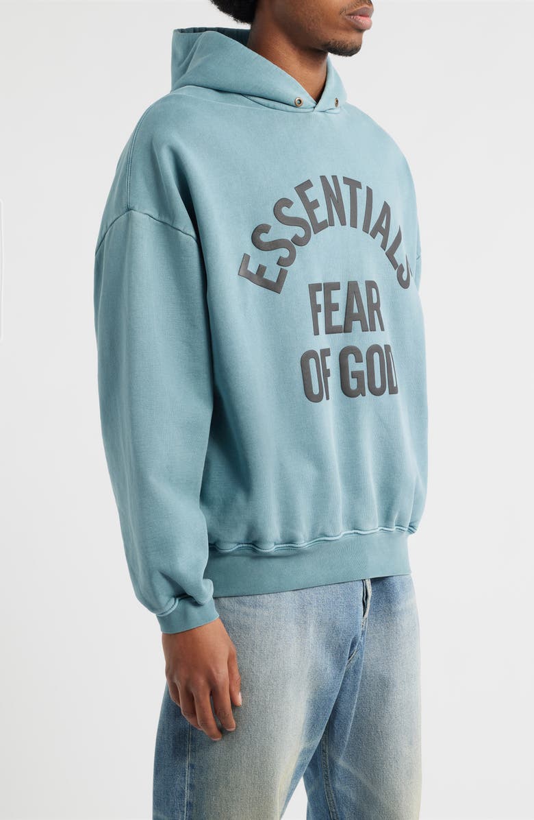 Fear of God Essentials Campus '90s Fleece Logo Graphic Hoodie, Alternate, color, 