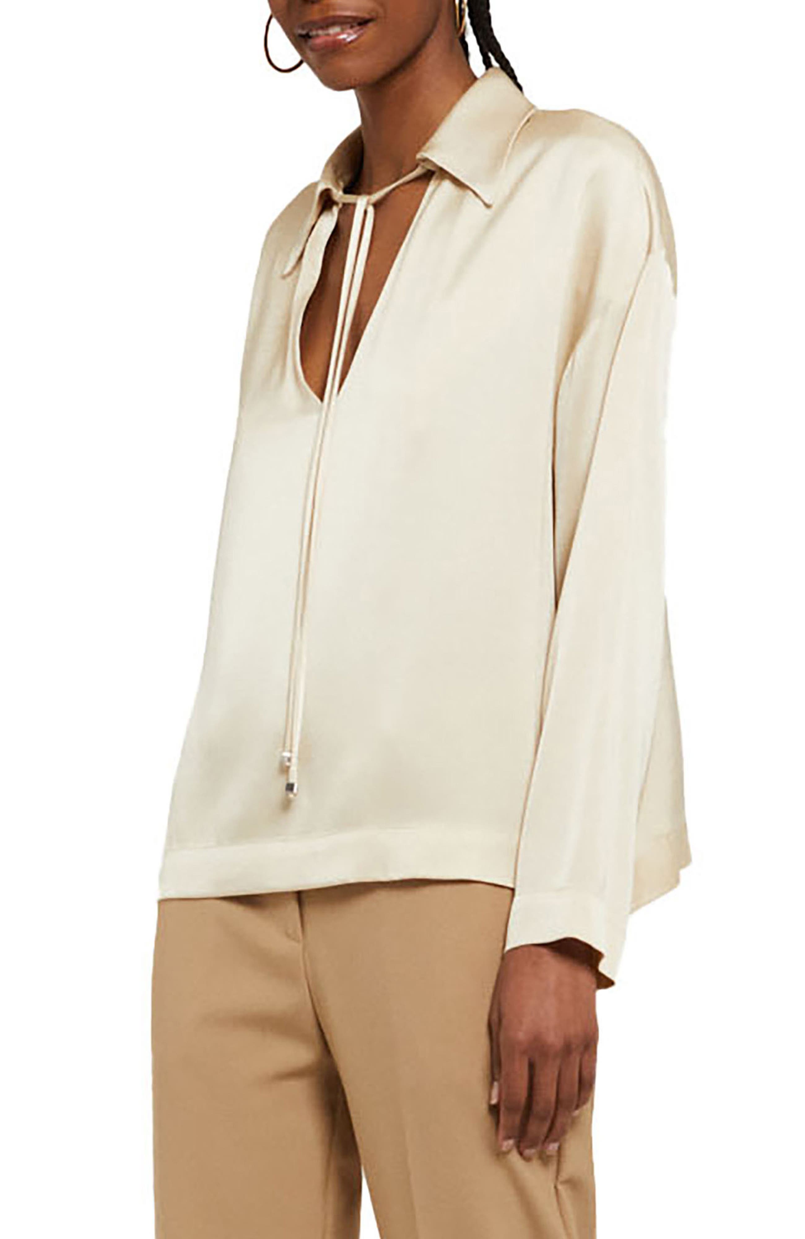 Viscose Blouse With Tie - image 3