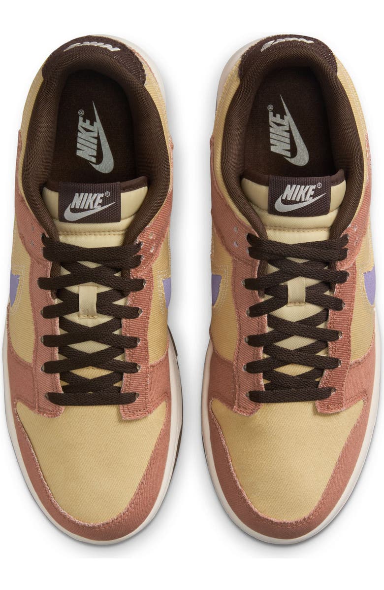 Nike Dunk Low SE Basketball Sneaker, Alternate, color, Clay/ Amethyst/ Gold