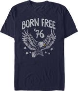 Lost Gods Men's Lost Gods Born Free Eagle Graphic T-Shirt