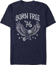 Lost Gods Men's Lost Gods Born Free Eagle Graphic T-Shirt