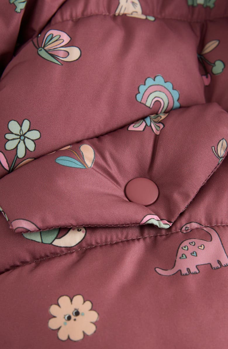 NEXT Kids' Character Hooded Puffer Jacket, Alternate, color, Burgundy