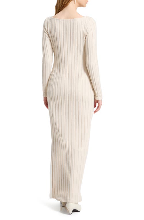 Marcella Penelope Long Sleeve Sweater Dress In Neutral
