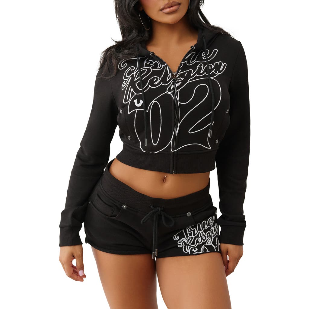 True Religion Shrunken Zip Hoodie