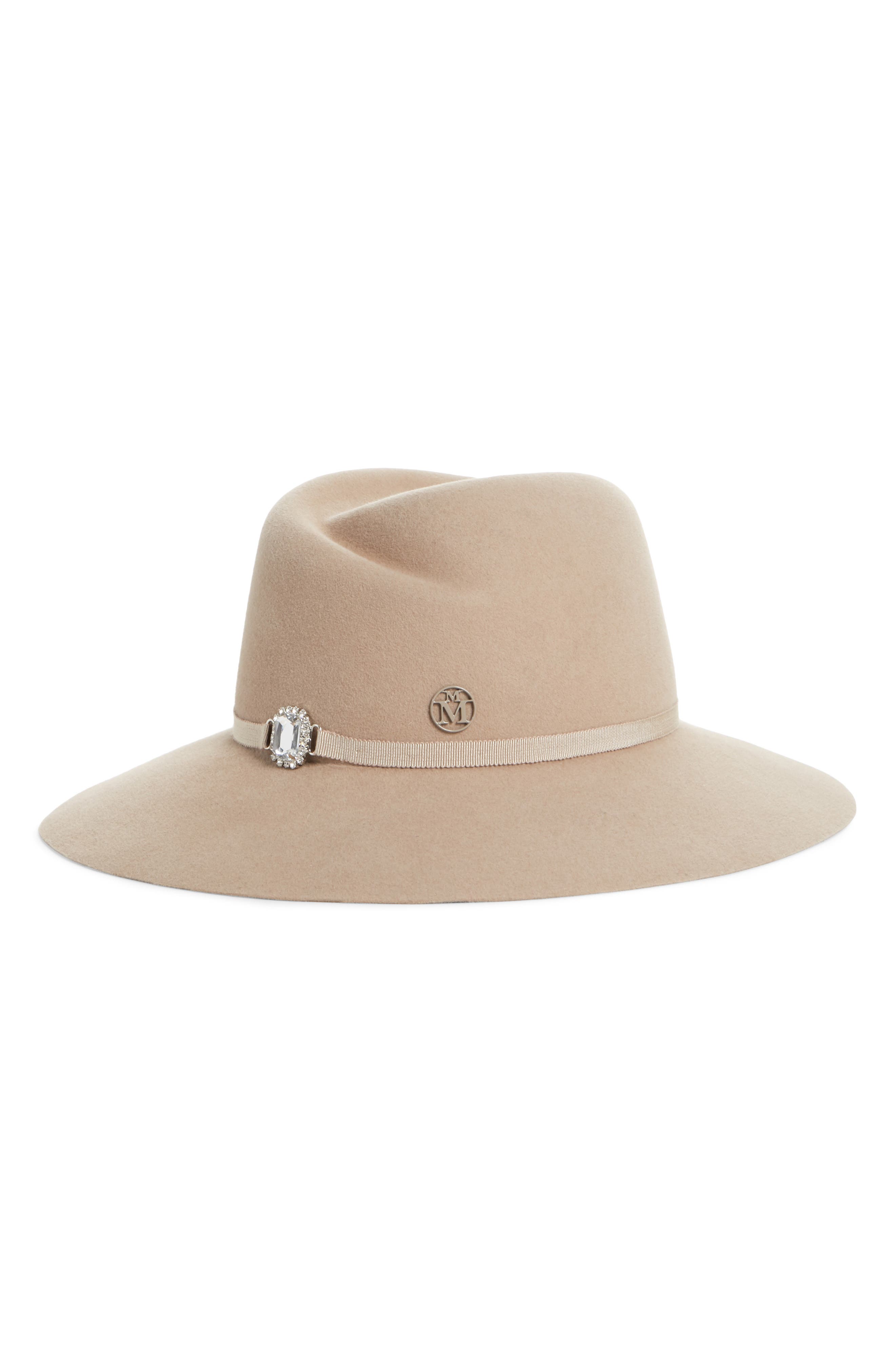 Maison Michel Virginie Strass Rabbit Hair Felt Hat (Women) | Nordstrom