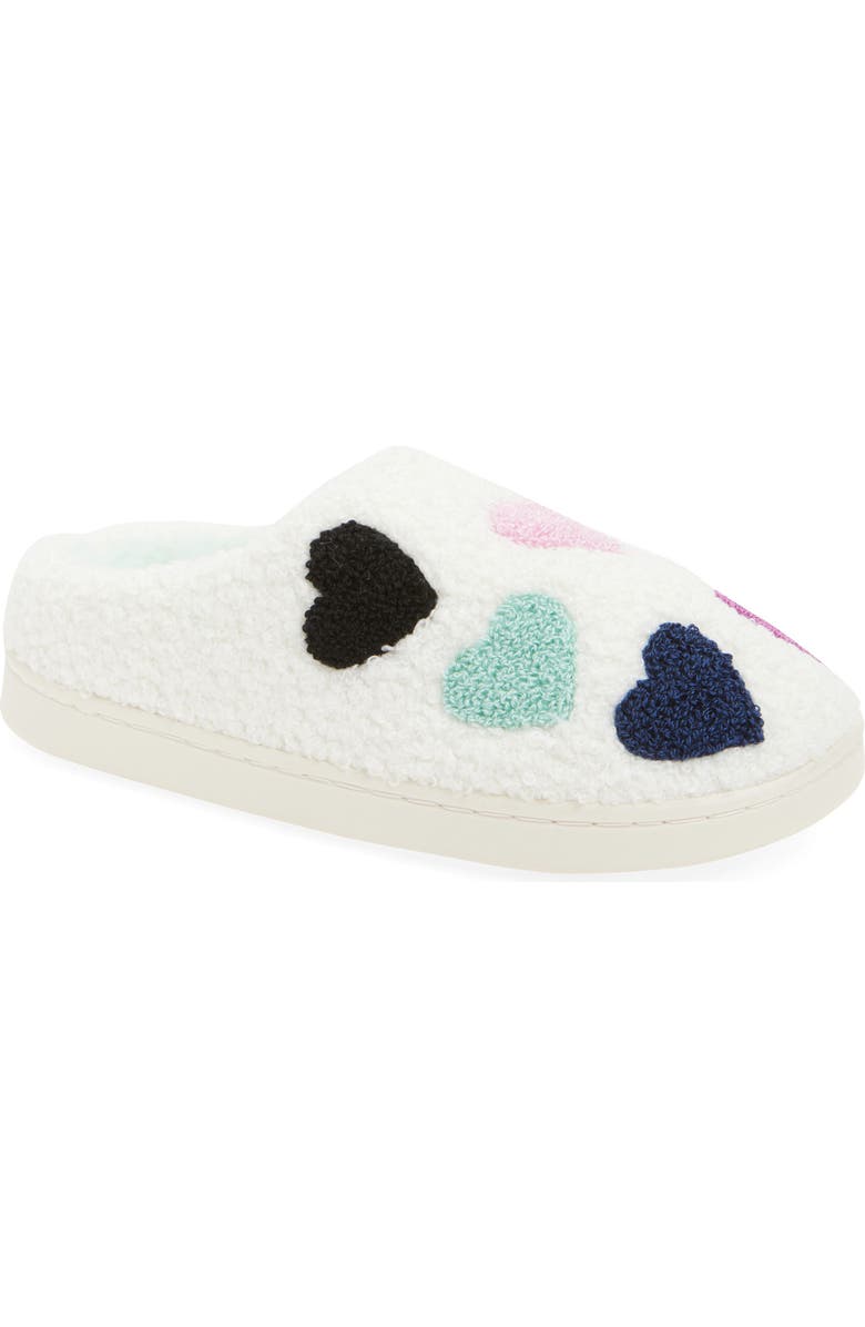 Harper Canyon Kids' Heart Slipper, Main, color, Ivory