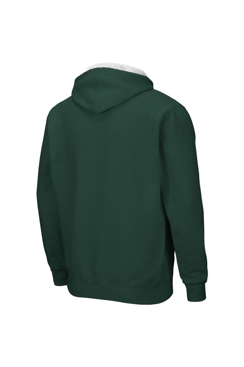 Men's Colosseum Green Michigan State Spartans Big & Tall Full-Zip Hoodie, Alternate, color, Green