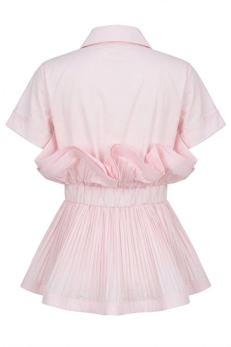 Ruffle Peplum Blouse, Alternate, color, Pale Pink