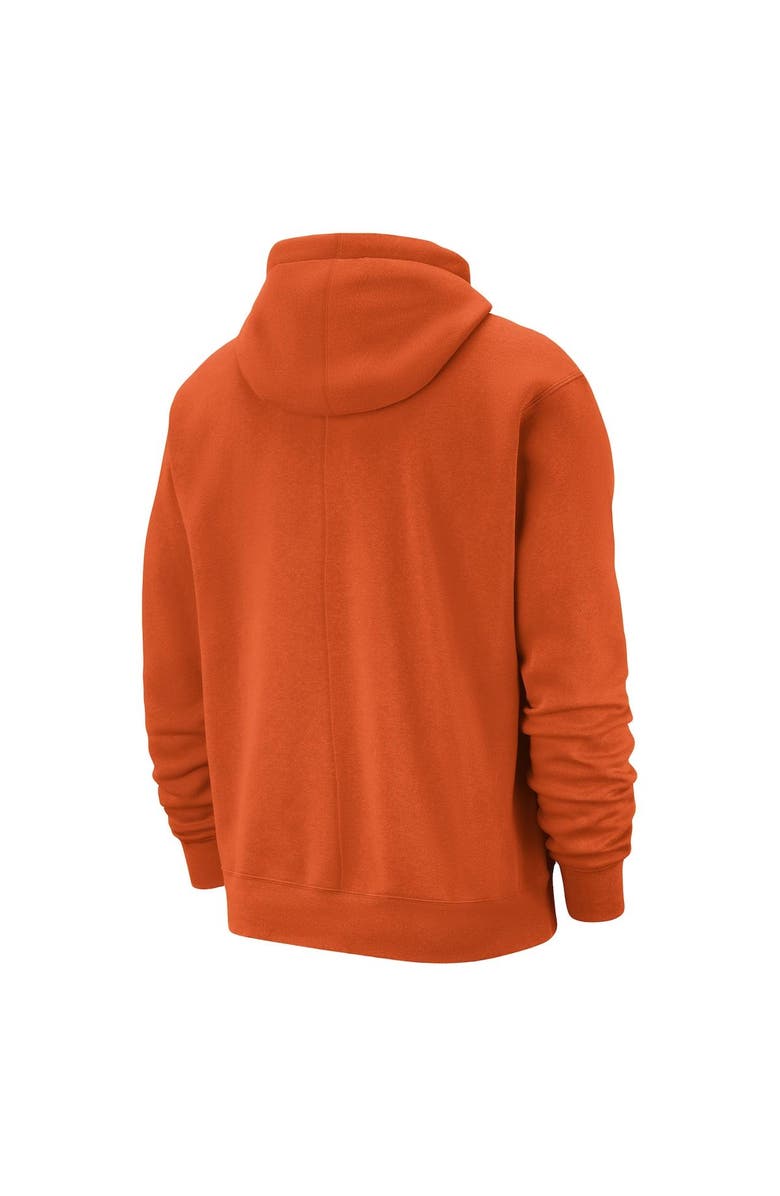 Nike Men's Nike Orange New York Knicks Courtside Versus Stitch Split Pullover Hoodie, Alternate, color, 