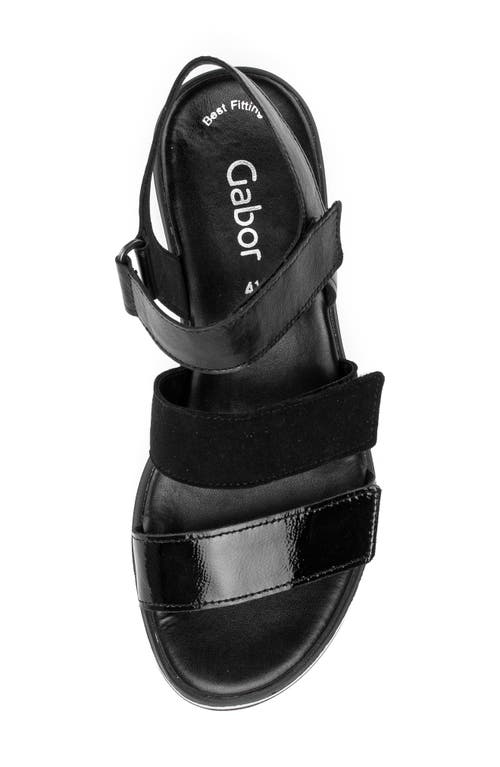 Gabor 44.620 Platform Sandal In Black