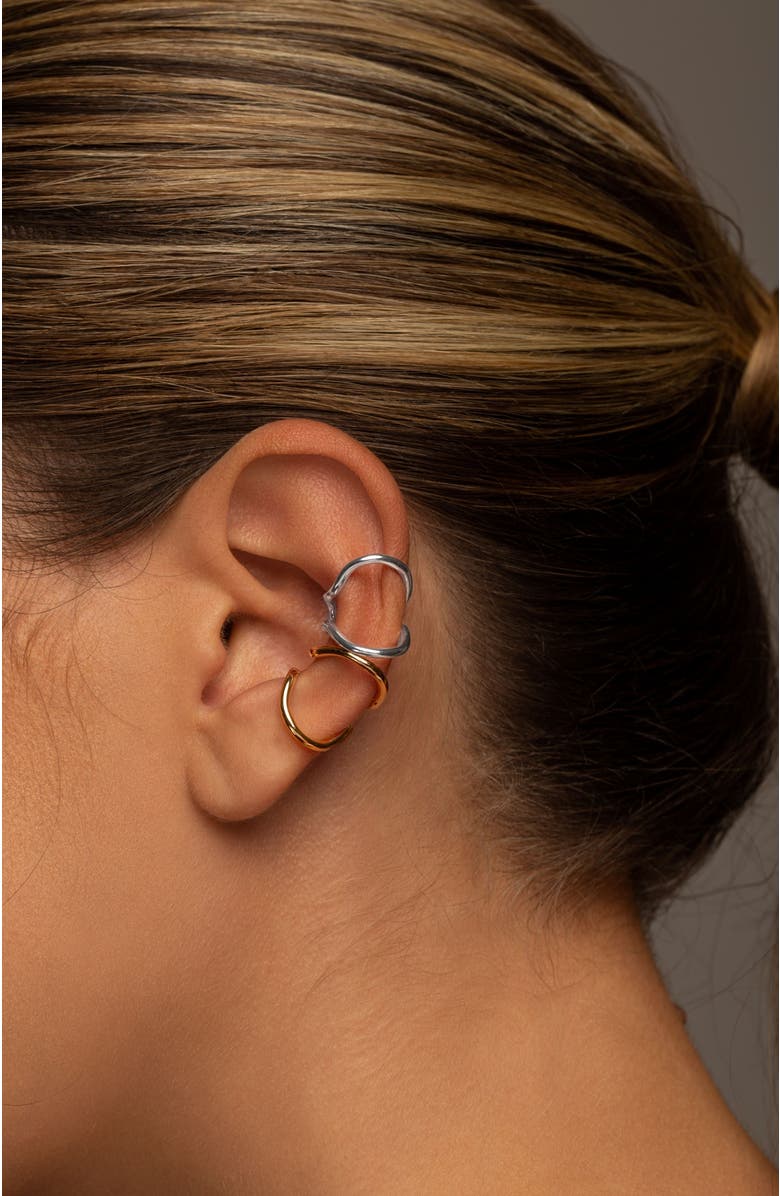 PIERETTI Nora ear cuff, Alternate, color, Silver Plate
