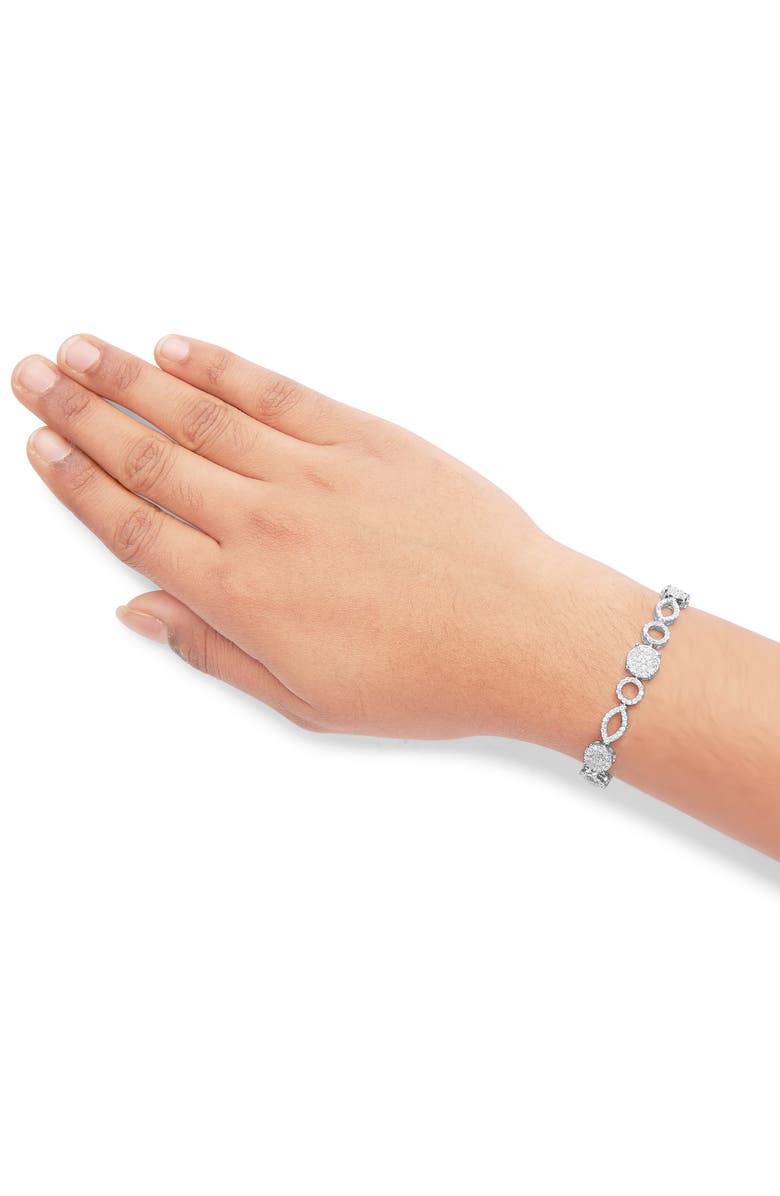 Haus of Brilliance 10K White Gold 3.00 Cttw Diamond Link Bracelet, Alternate, color, White Gold