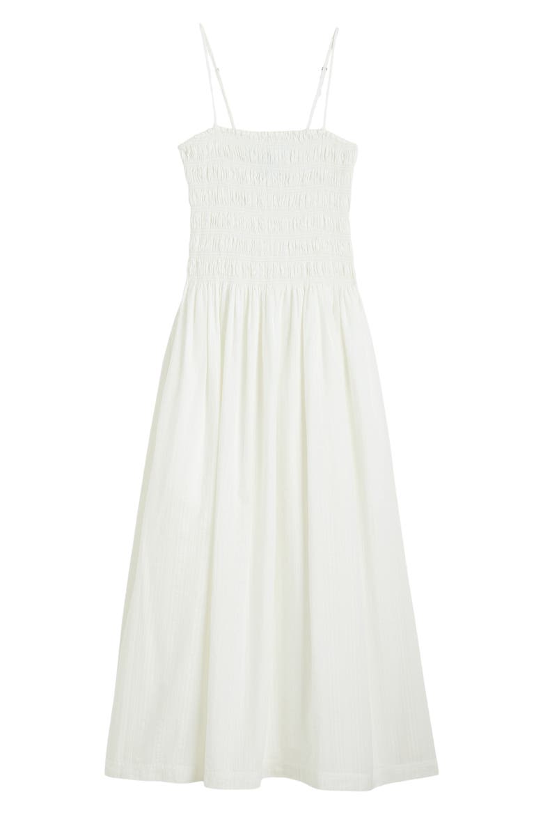 The Peyton Cotton Midi Dress, Alternate, color, WHITE