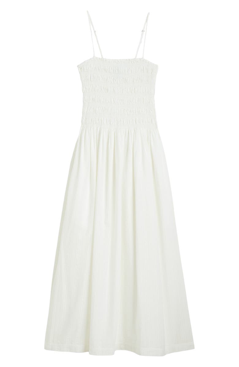 Madewell The Peyton Cotton Midi Dress, Alternate, color, White