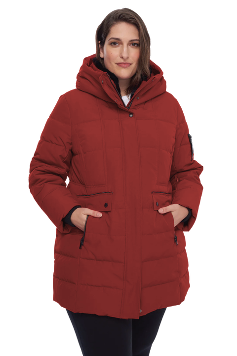 KOOTNEY PLUS SIZE - Vegan Down Mid-Length Parka Coat