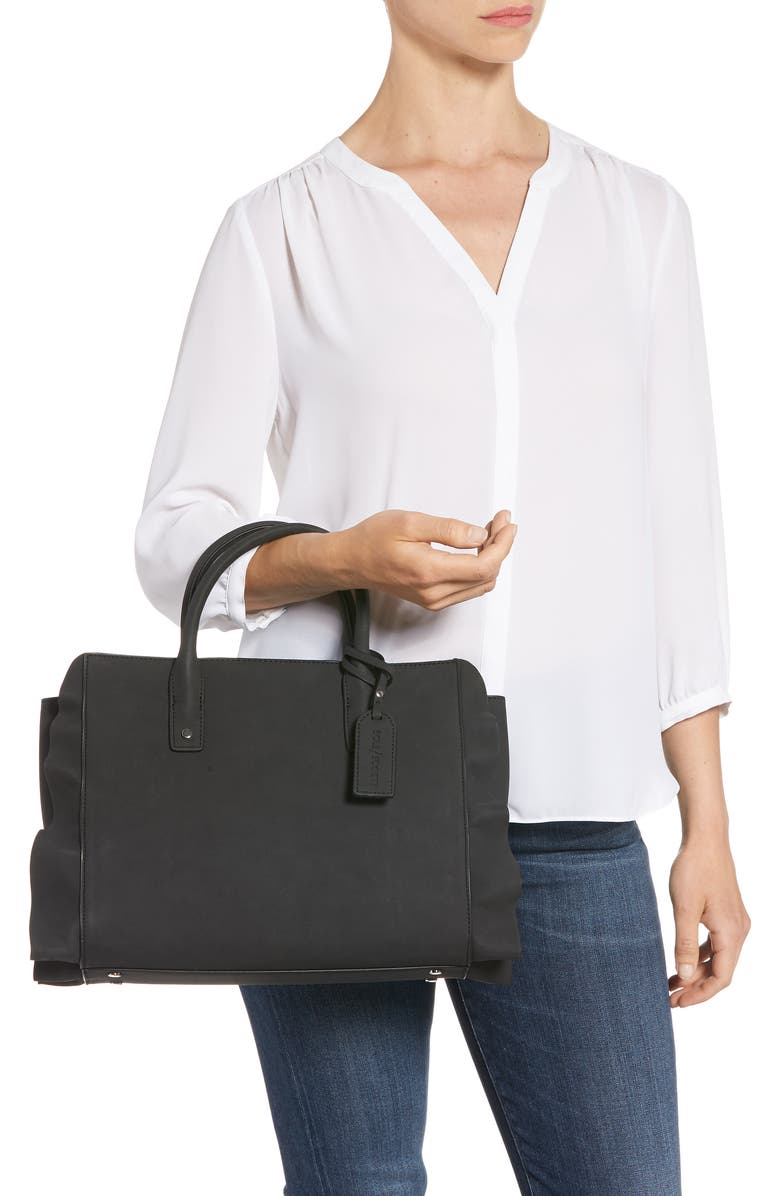 Sole Society Faux Leather Satchel, Alternate, color,