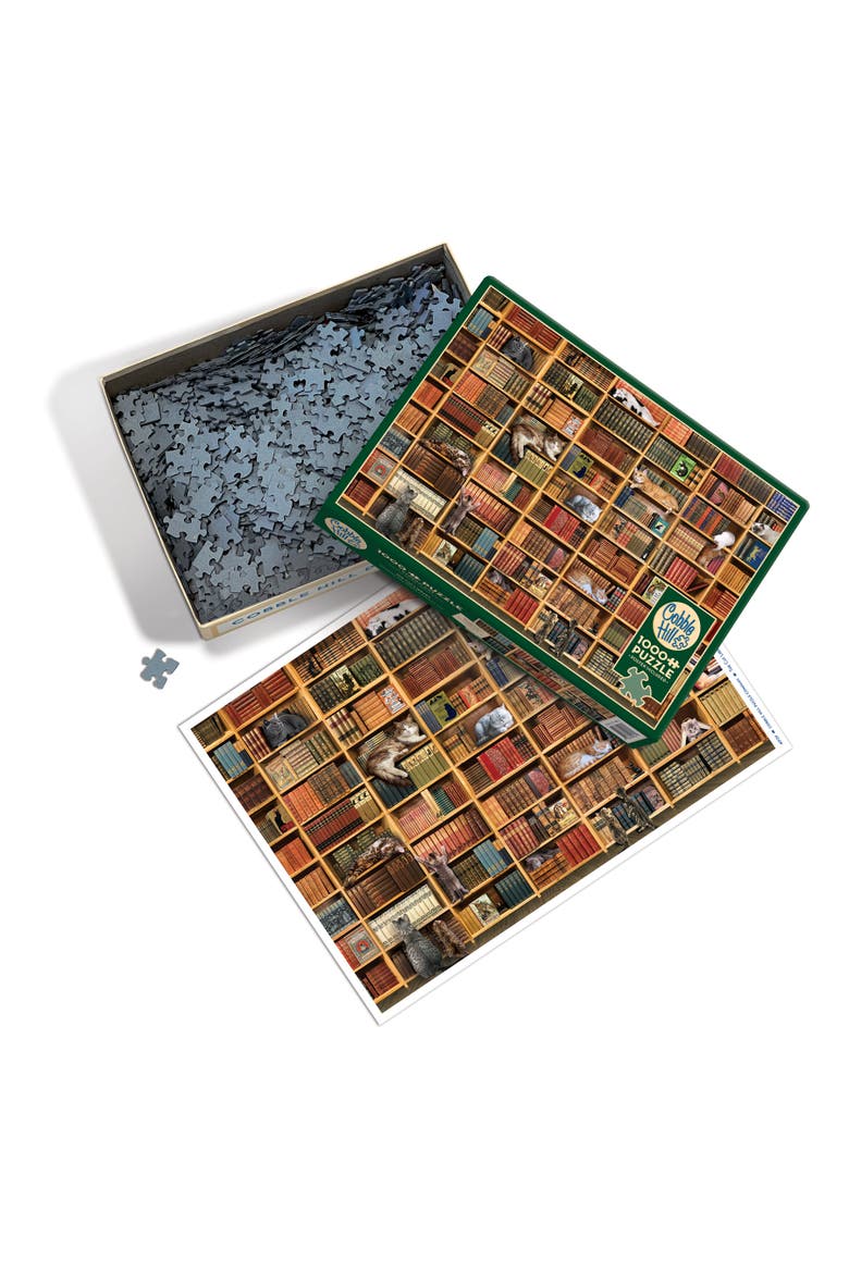The Cat Library 1000 Piece Puzzle, Alternate, color, Multicolored