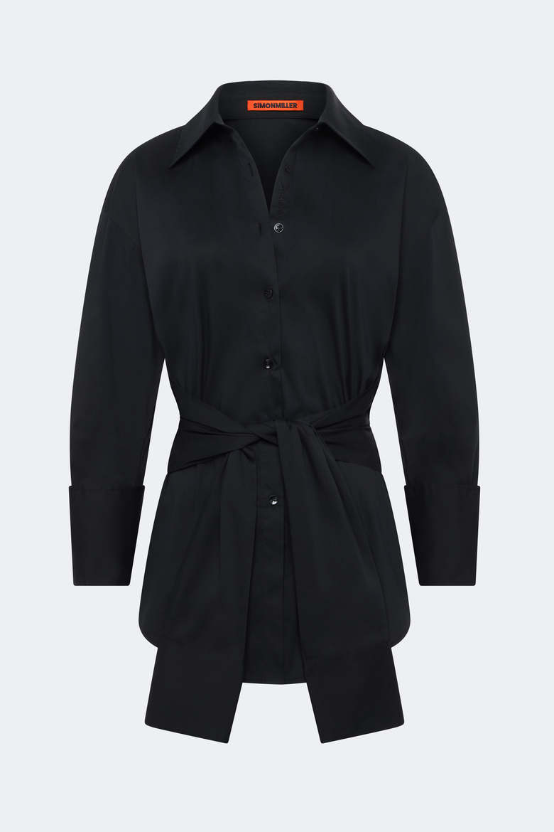 Inna Poplin Top, Alternate, color, BLACK