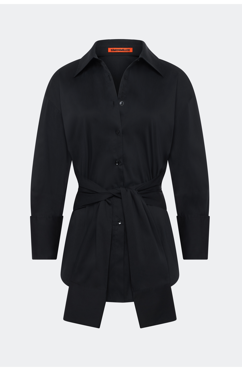 SIMONMILLER Inna Poplin Top in Black, Main, color, Black