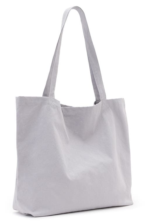 Shop Allsaints Redact Cotton Canvas Tote Bag In Machine Grey