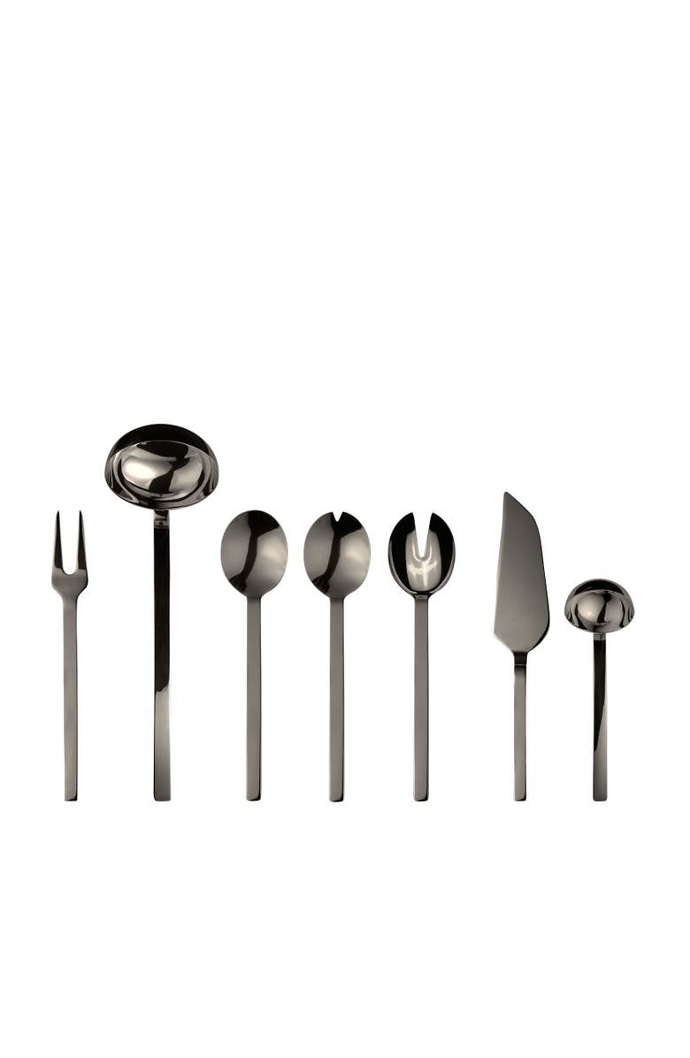 Mepra Stile By Pininfarina Serving Set - 7 Pieces, Main, color, Black Gold