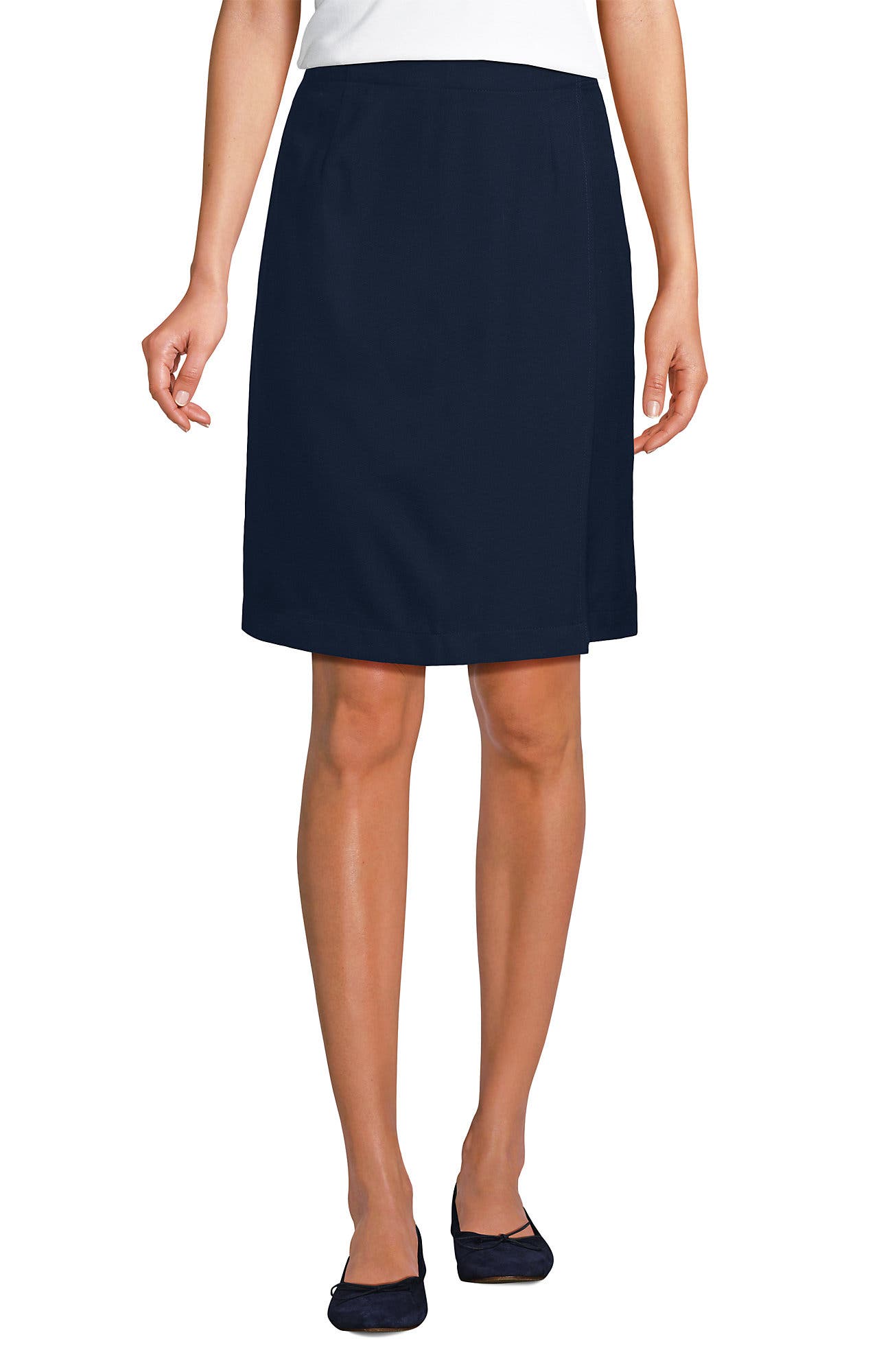 Solid A Line Tab Skort Top of Knee - image 5