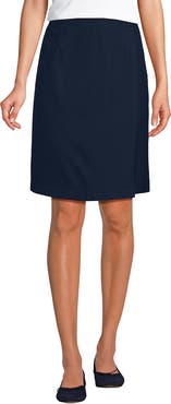 Lands' End Solid A Line Tab Skort Top of Knee