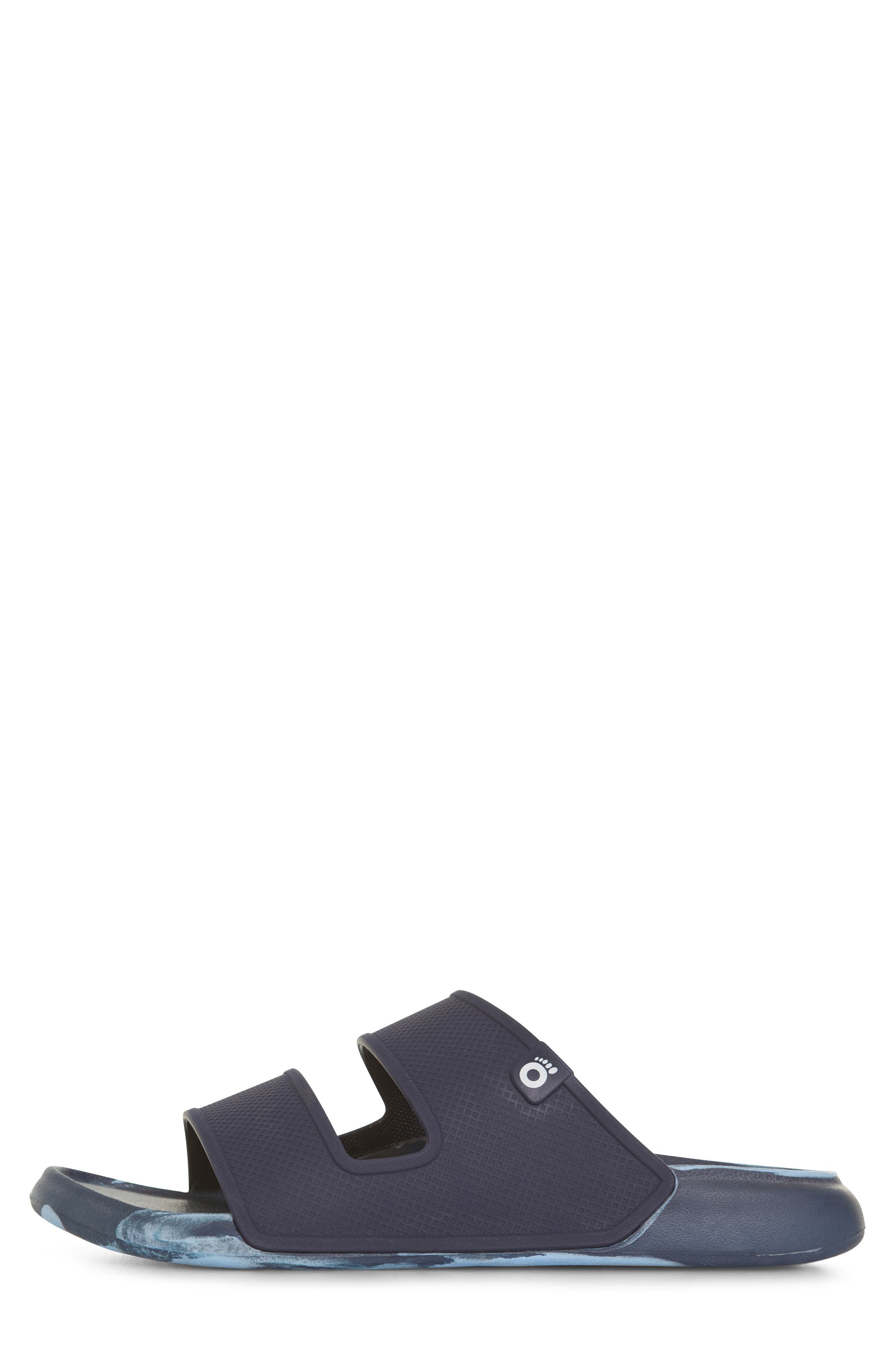 Charles Double Strap Slide Sandal, Alternate, color, NAVY