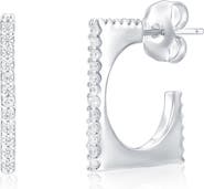 SUZY LEVIAN Cubic Zirconia Square Hoop Earrings