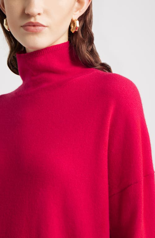 Nordstrom Oversize Cashmere Turtleneck Sweater In Pink