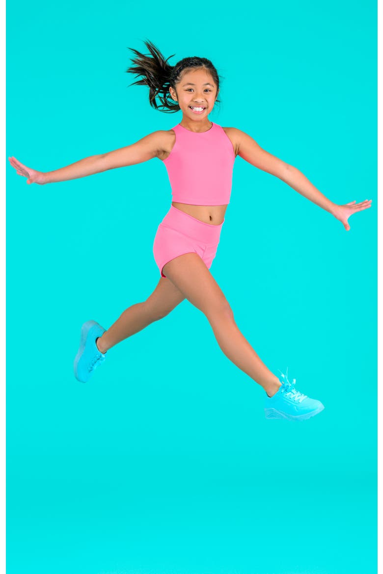 High Waisted Performance Short, Alternate, color, Neon Pink
