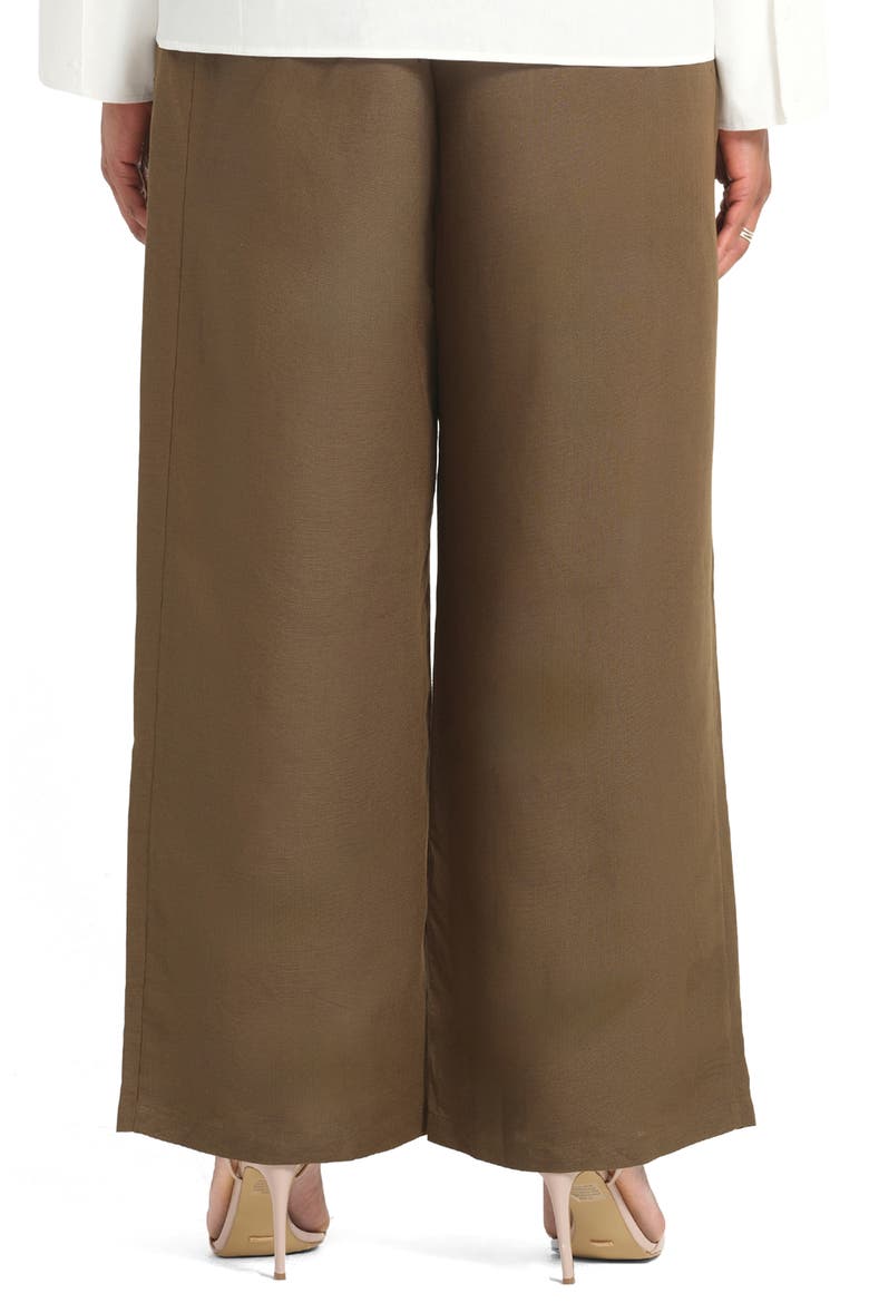 Katrina High Waist Pleated Wide Leg Pants, Alternate, color, FERN