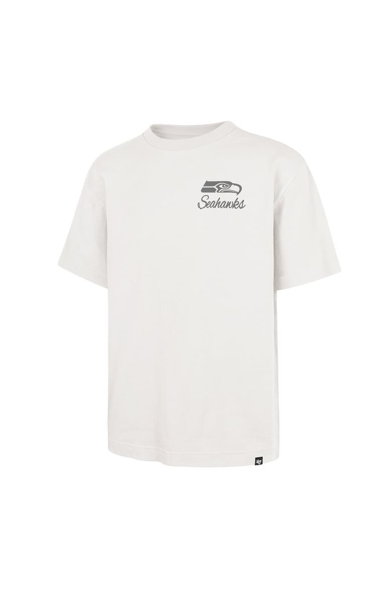 Men's '47 Off White Seattle Seahawks Photon Dust Foundation T-Shirt, Alternate, color, Cream