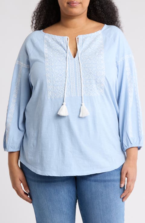 Tassel Cotton Top (Plus)
