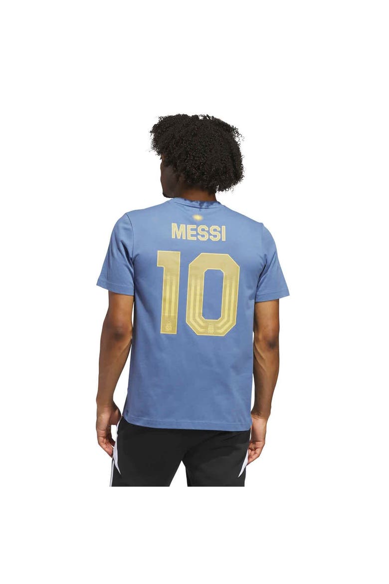 Men's adidas Lionel Messi Blue Argentina National Team Name & Number T-Shirt, Alternate, color, Blue