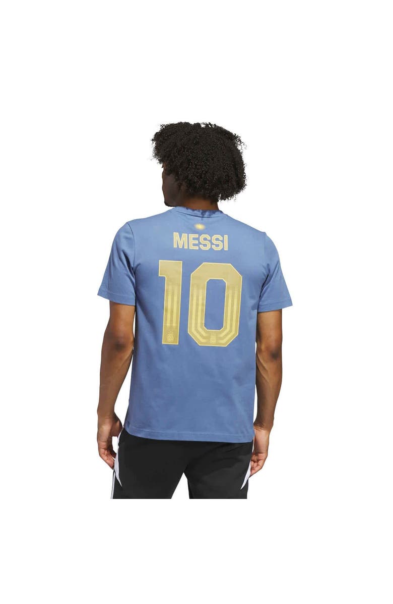 adidas Men's adidas Lionel Messi Blue Argentina National Team Name & Number T-Shirt, Alternate, color, Blue