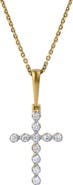 LuvMyJewelry Auralisse Cross 14K Gold Diamond Pendant - 0.3 Ct