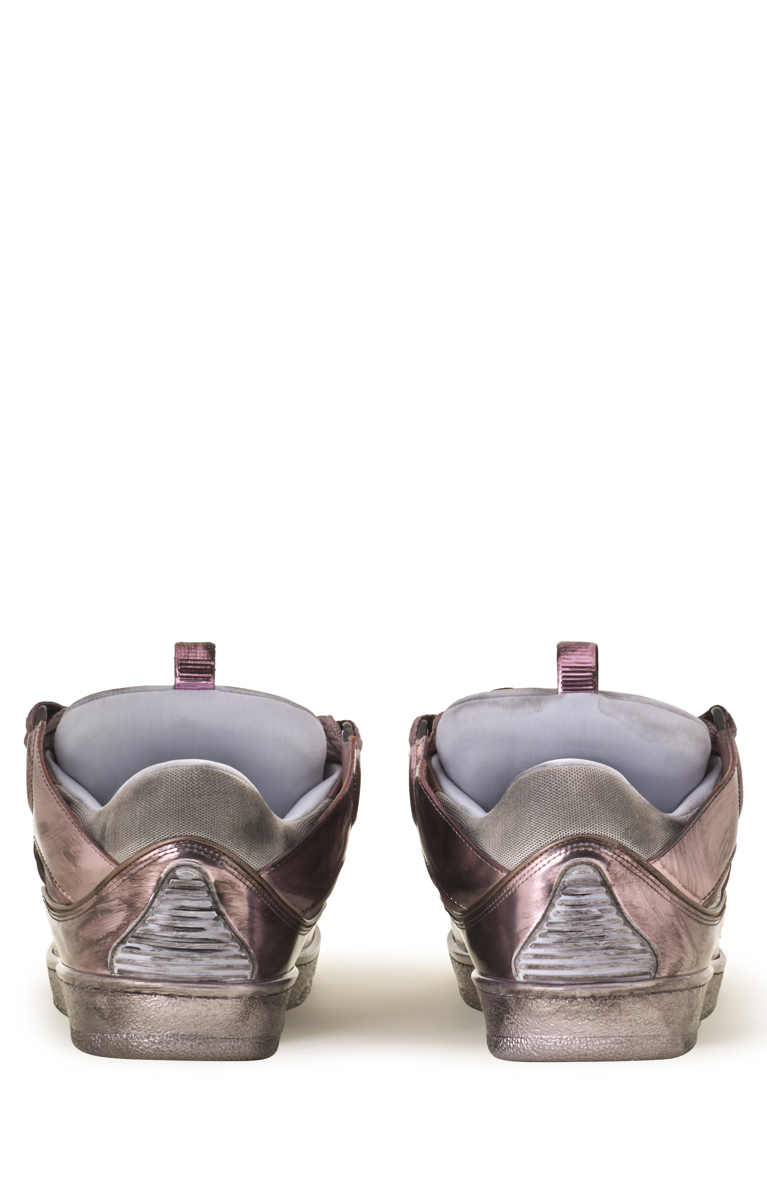 Curb Sneakers In Metallic Technical Fabric, Alternate, color, Light Pink