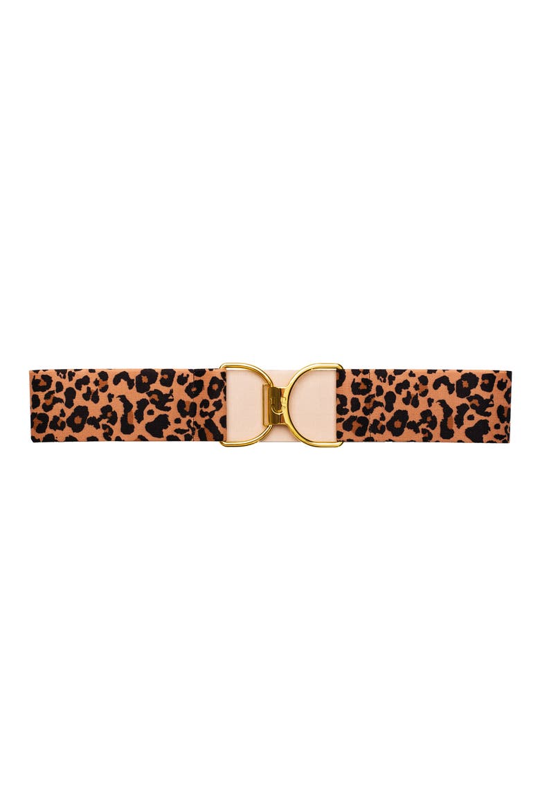 Wild Thing Oversize Clasp Stretch Belt, Main, color, CHEETAH PRINT