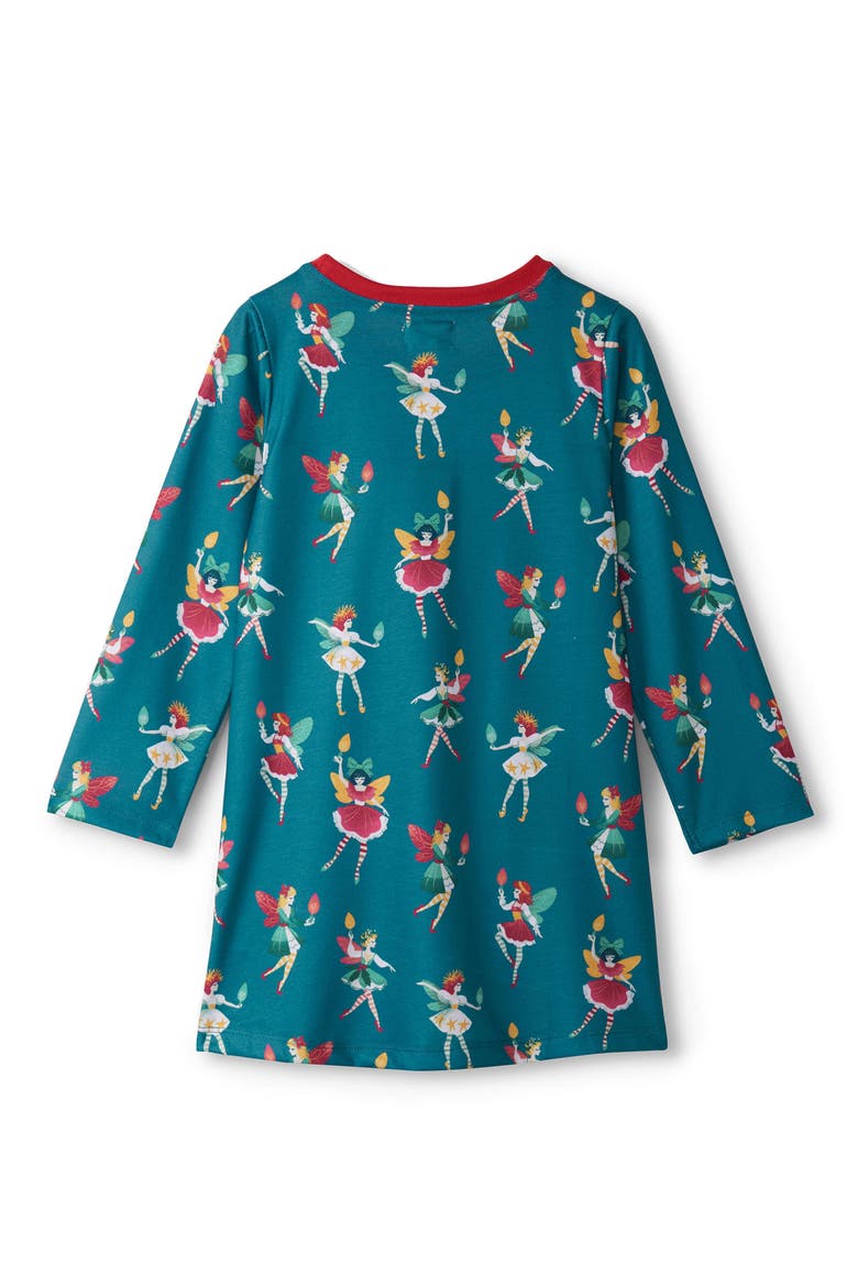 Kids' Bright Fairies Long Sleeve Nightgown, Alternate, color, NAVY BLUE