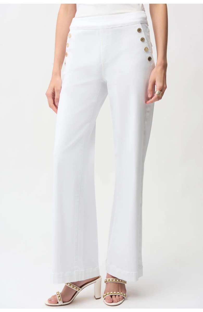 JOSEPH RIBKOFF Wide Leg Pull-On Jeans, Main, color, White