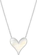 Roseate Love Sterling Silver & Mother-of-Pearl 15mm Pendant Necklace