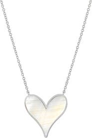Roseate Love Sterling Silver & Mother-of-Pearl 15mm Pendant Necklace