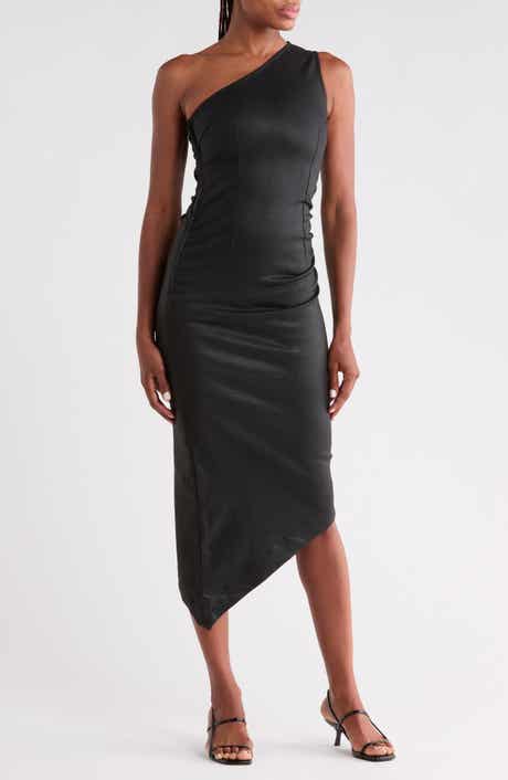 Esme One-Shoulder Coated Dress