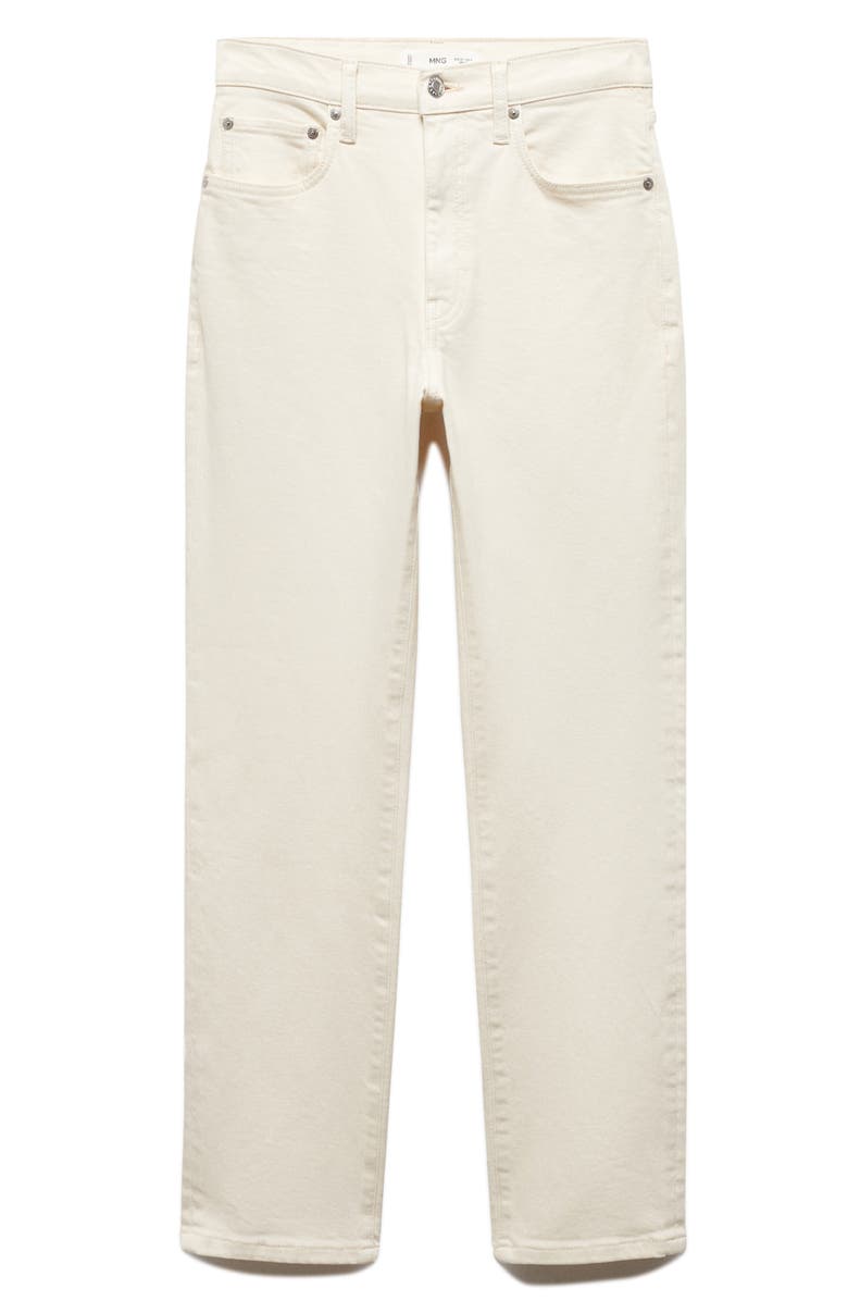 MANGO Slim Fit Crop Jeans, Alternate, color, Ecru