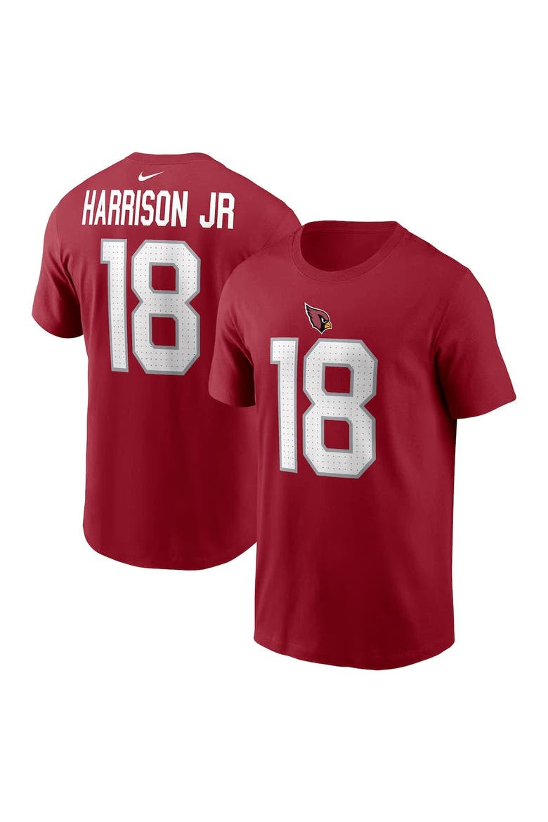 Men's Nike Marvin Harrison Jr. Cardinal Arizona Cardinals  Name & Number T-Shirt, Alternate, color, Cardinal